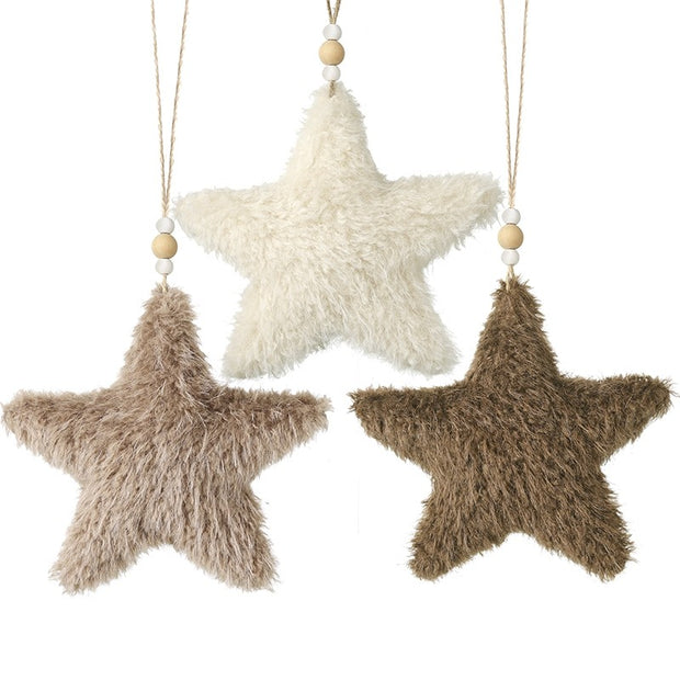 Neutral Hanging Fluffy Star