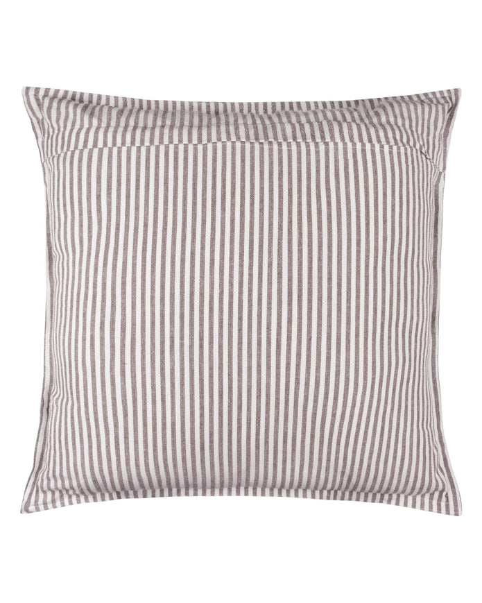 Brown Striped Outdoor Garden Seat Scatter Cushion Cover
