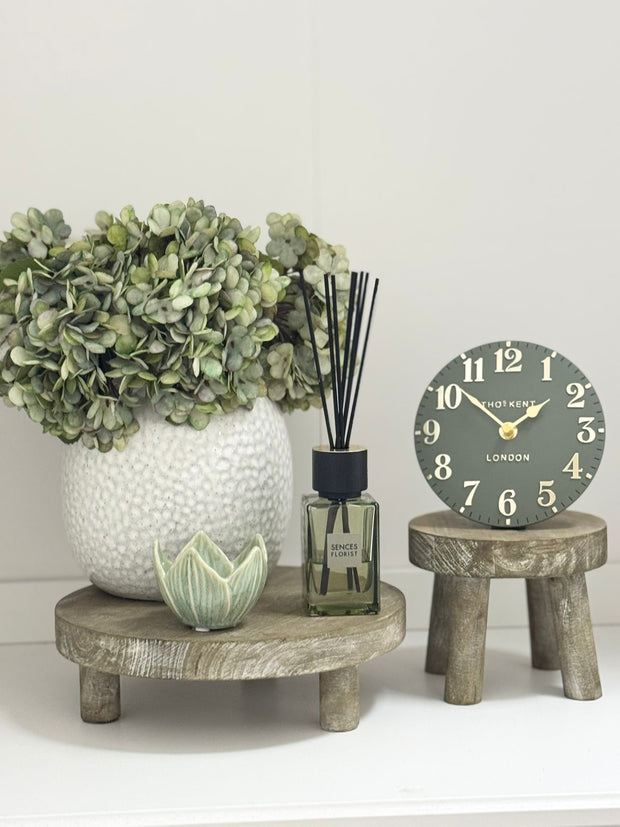 Natural wooden round rustic display riser by Gisela Graham, small or large, ideal for home decor and decorative arrangements.