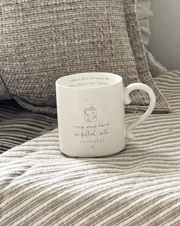 Beige Moments Mug - Happy Home - Neutral Ceramic Coffee Cup