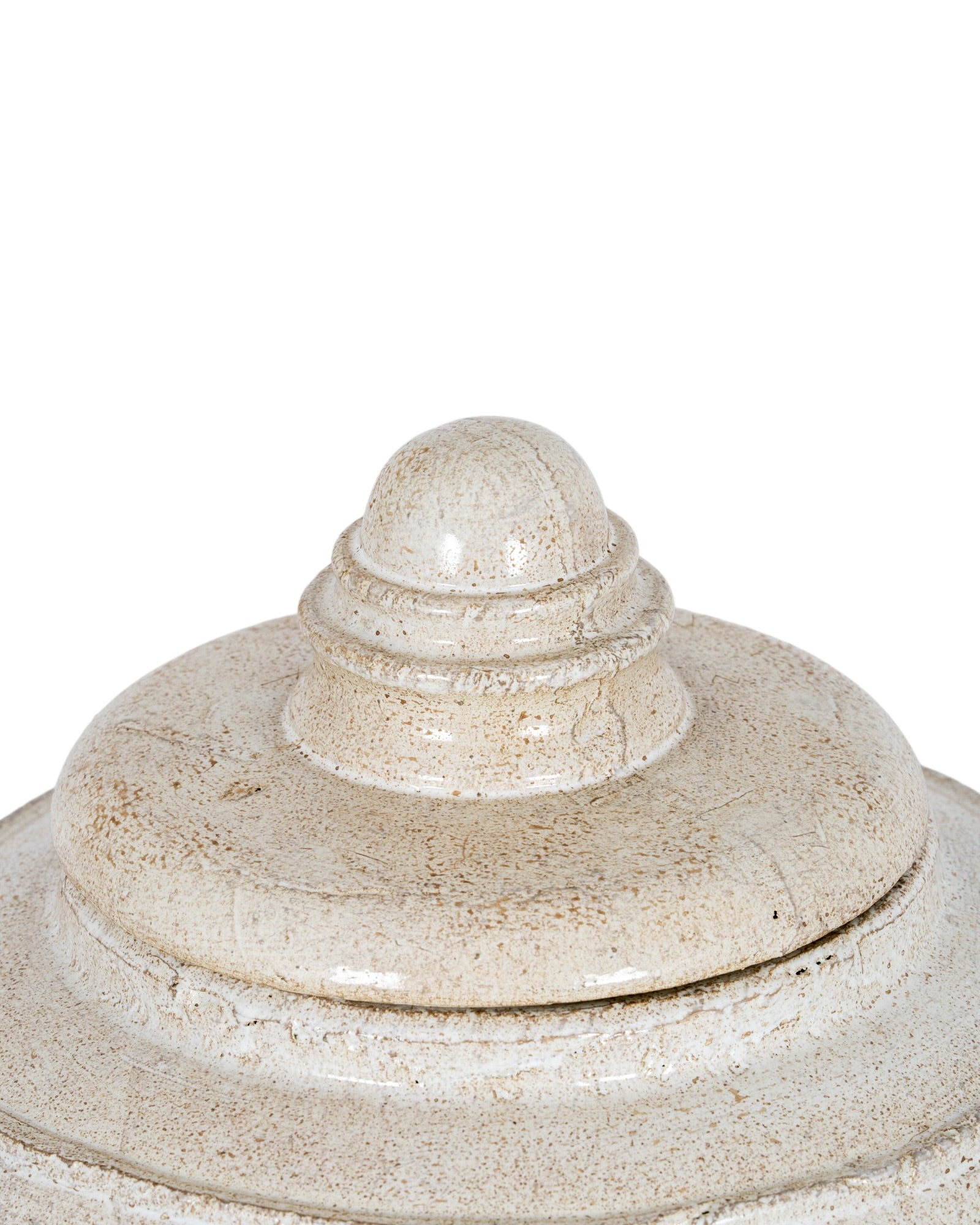 Tarn Neutral Glazed Lidded Pot by Hill Interiors, decorative ceramic vase with lid, neutral glazed finish, intricate design, perfect for home decor.