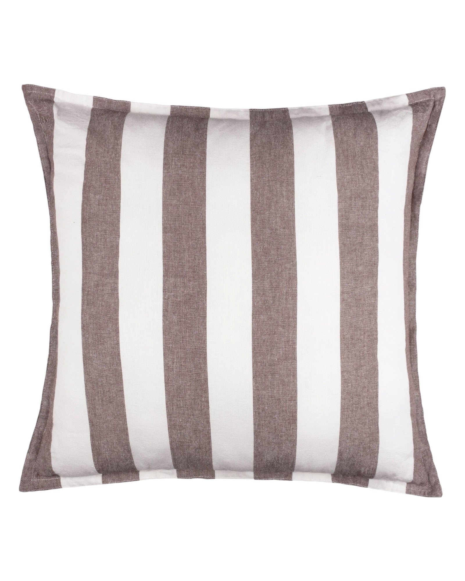 Brown Striped Outdoor Garden Seat Scatter Cushion Cover