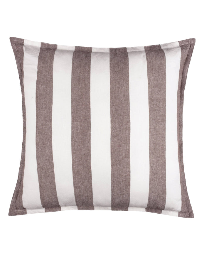 Brown Striped Outdoor Garden Seat Scatter Cushion Cover