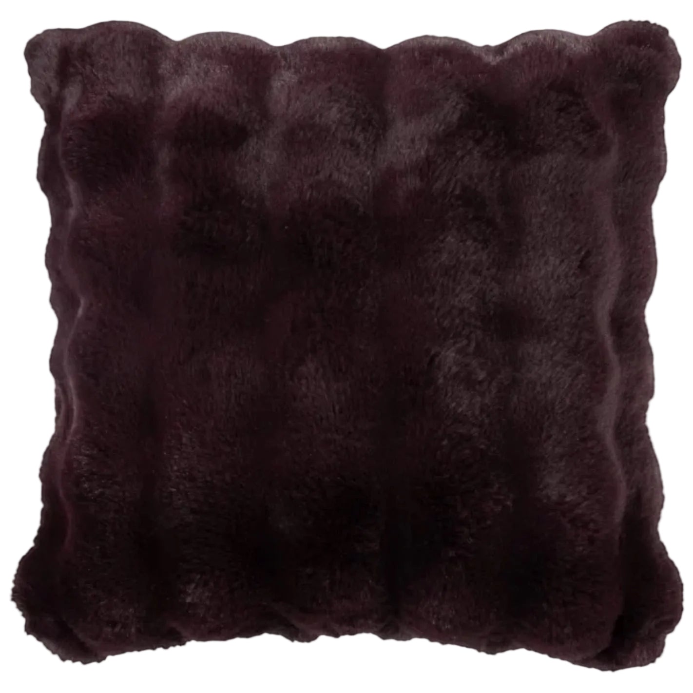 Burgundy Luxury Faux Fur Cushion