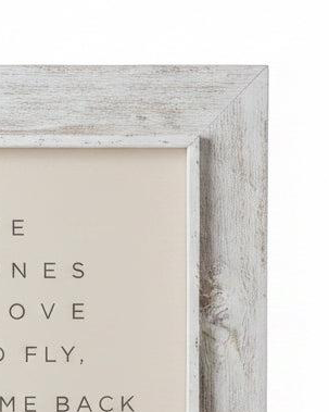 Whitewashed wooden rustic wall art sign by Brayden and Brooks with 