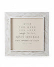 Whitewashed wooden rustic framed wall art sign by Brayden and Brooks with heartfelt 