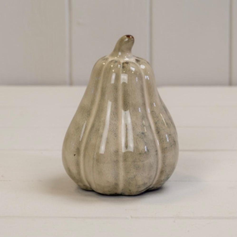 Beige Mottle Ceramic Pumpkin Decoration