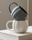 White Matt Ceramic Pumpkin Mug
