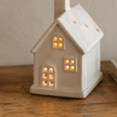 Neutral Ceramic Light Up LED House