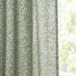 Yard Leaf Patterned Moss Green Woven Sheer Voile Curtain Panel
