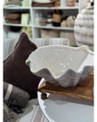 Adele Extra Large Matt Neutral Stone Clam Shell Bowl