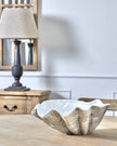 Adele Extra Large Matt Neutral Stone Clam Shell Bowl