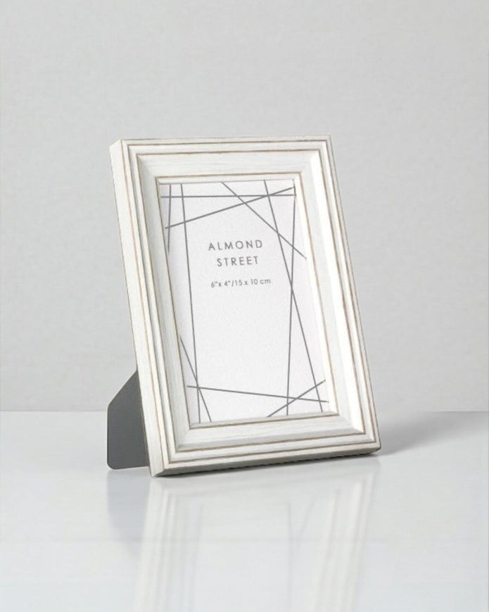 Alford White And Silver Photo Frame