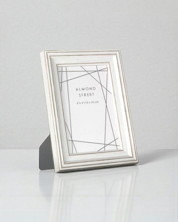 Alford White And Silver Photo Frame