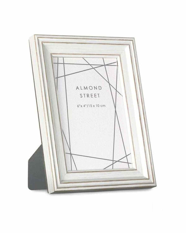 Alford White And Silver Photo Frame