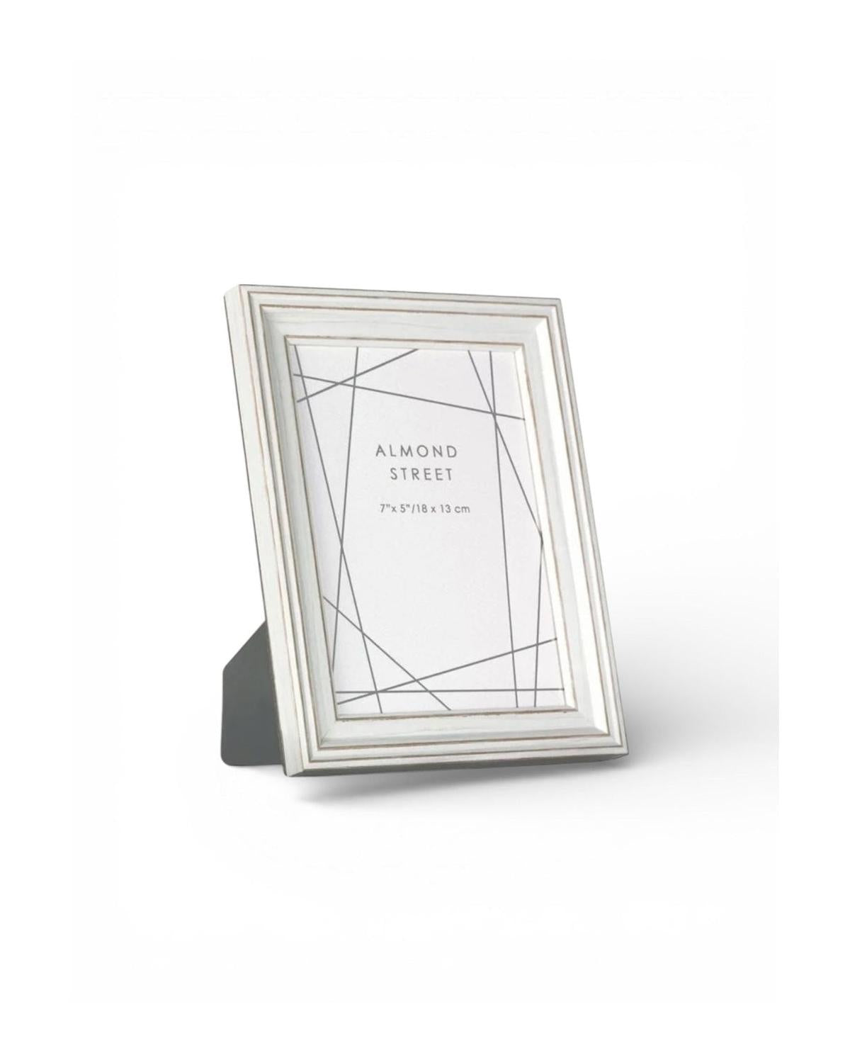 Alford White And Silver Photo Frame