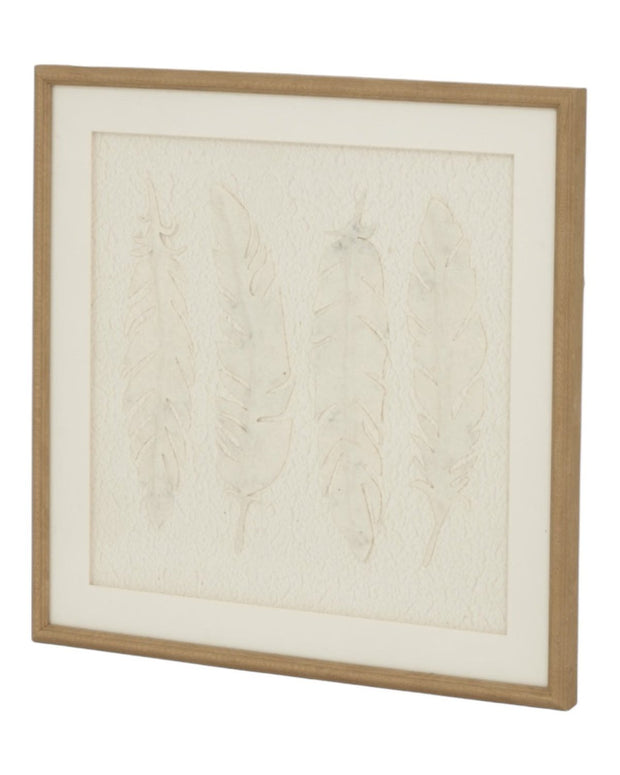 Alta White Feather Picture In Frame