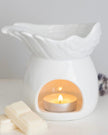 Angel Wings Dish Ceramic Wax Burner - White