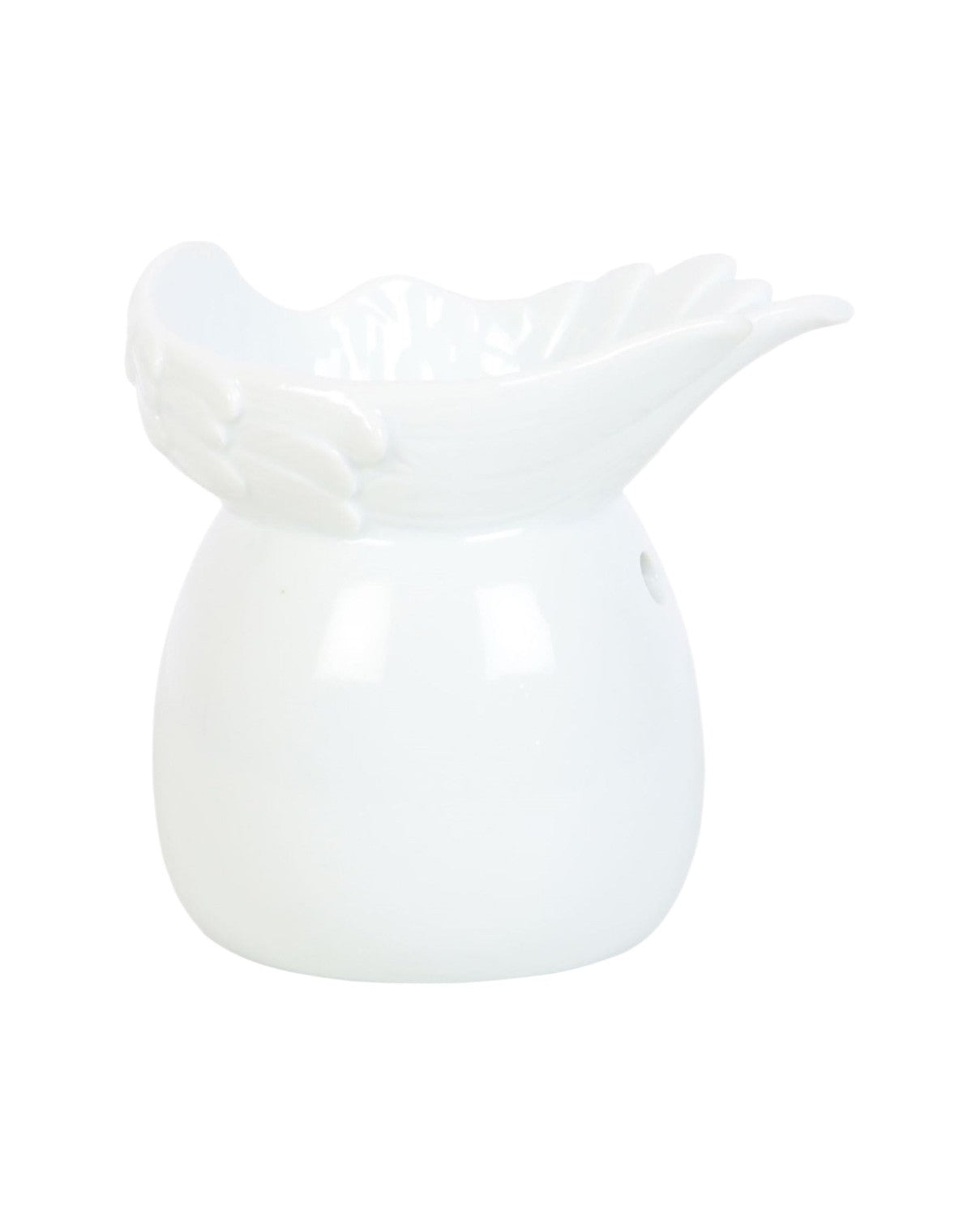 Angel Wings Dish Ceramic Wax Burner - White