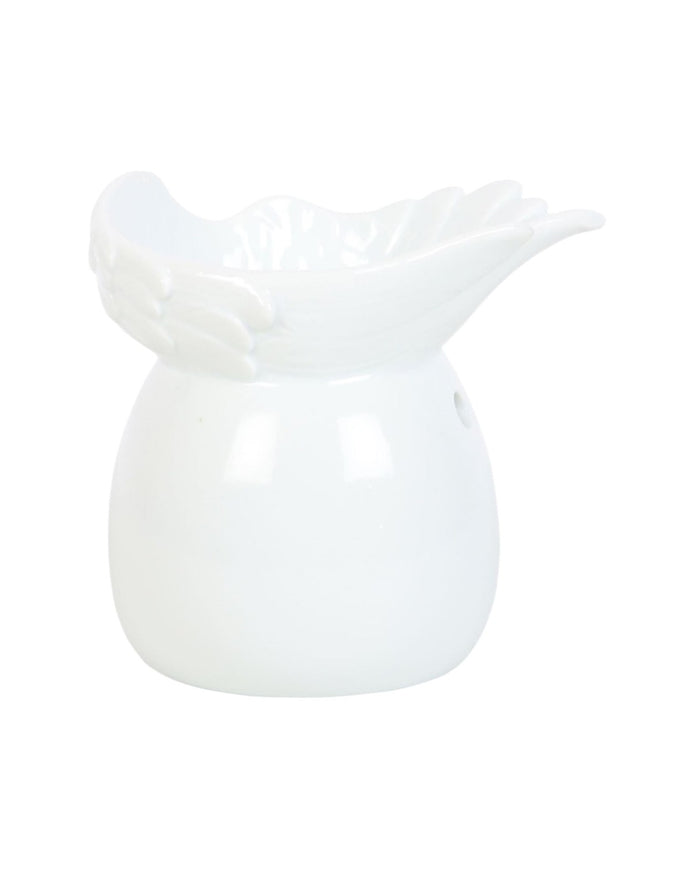 Angel Wings Dish Ceramic Wax Burner - White