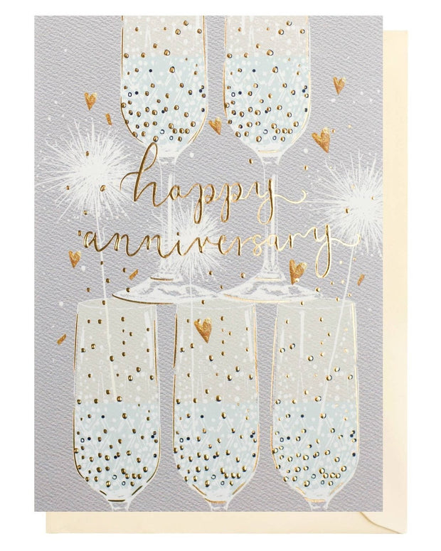 Anniversary Card - Glasses