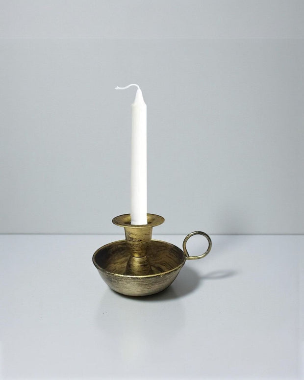 Antique Brass Effect Candlestick