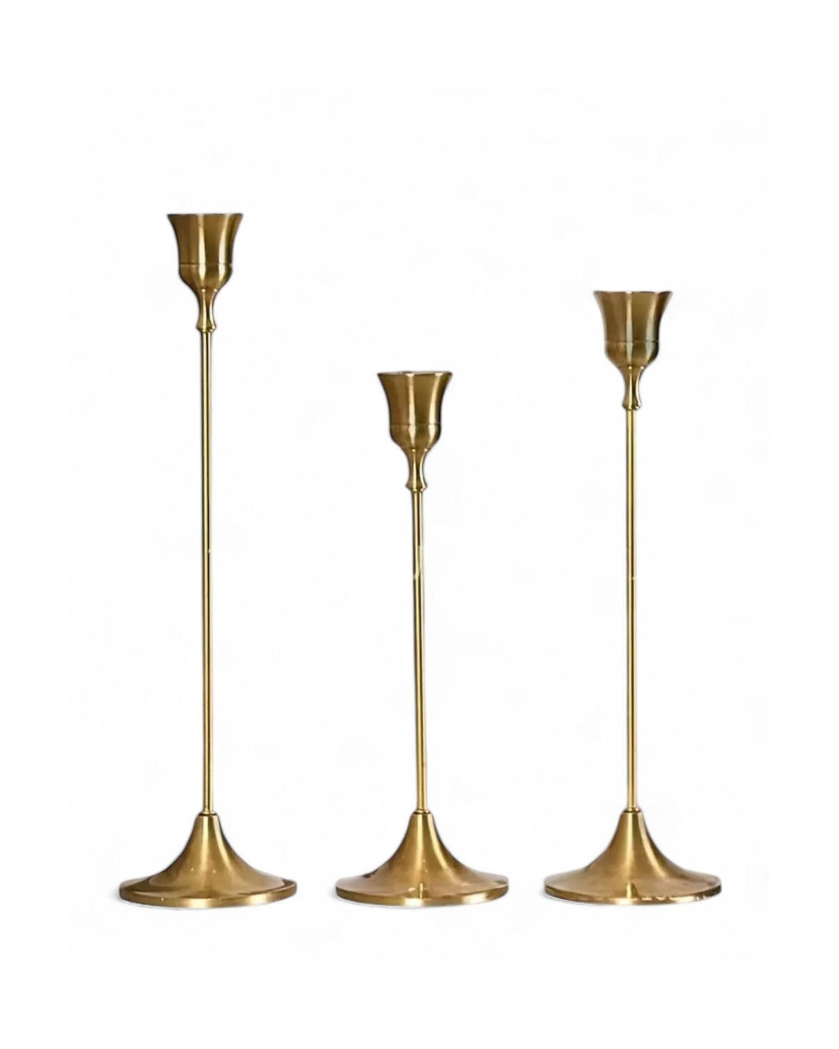 Antique Brass Effect Taper Candlestick