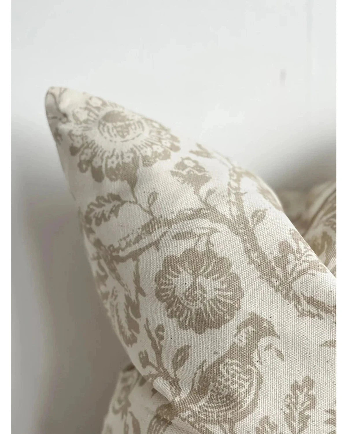 Aria Neutral Beige Country Floral Print Cotton Cushion Cover - Soft FurnishingsSoft Furnishings - Lulu Loves Home