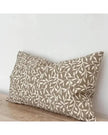 Olive Green And White Leaf Print Cotton Cushion Cover - Soft FurnishingsSoft Furnishings - Lulu Loves Home