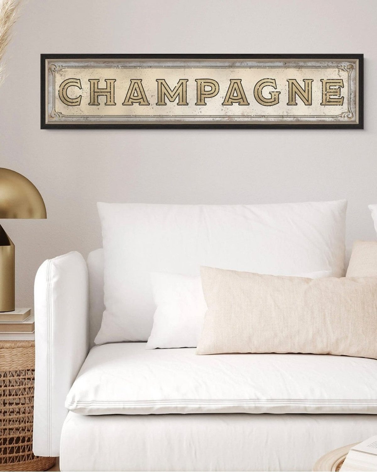 Art Marketing - Canvas Framed Print, Champagne - PRE ORDER FOUR WEEK DELIVERY