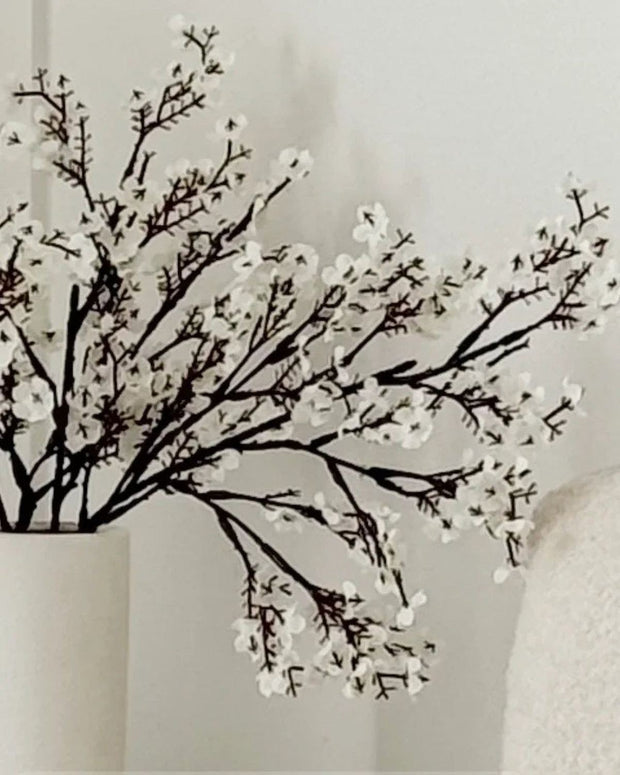 Cream and Brown Artificial Gypsophila Mini Stem – Rustic Autumn Faux Decor - Faux Plants & FlowersFaux Plants & Flowers - Lulu Loves Home