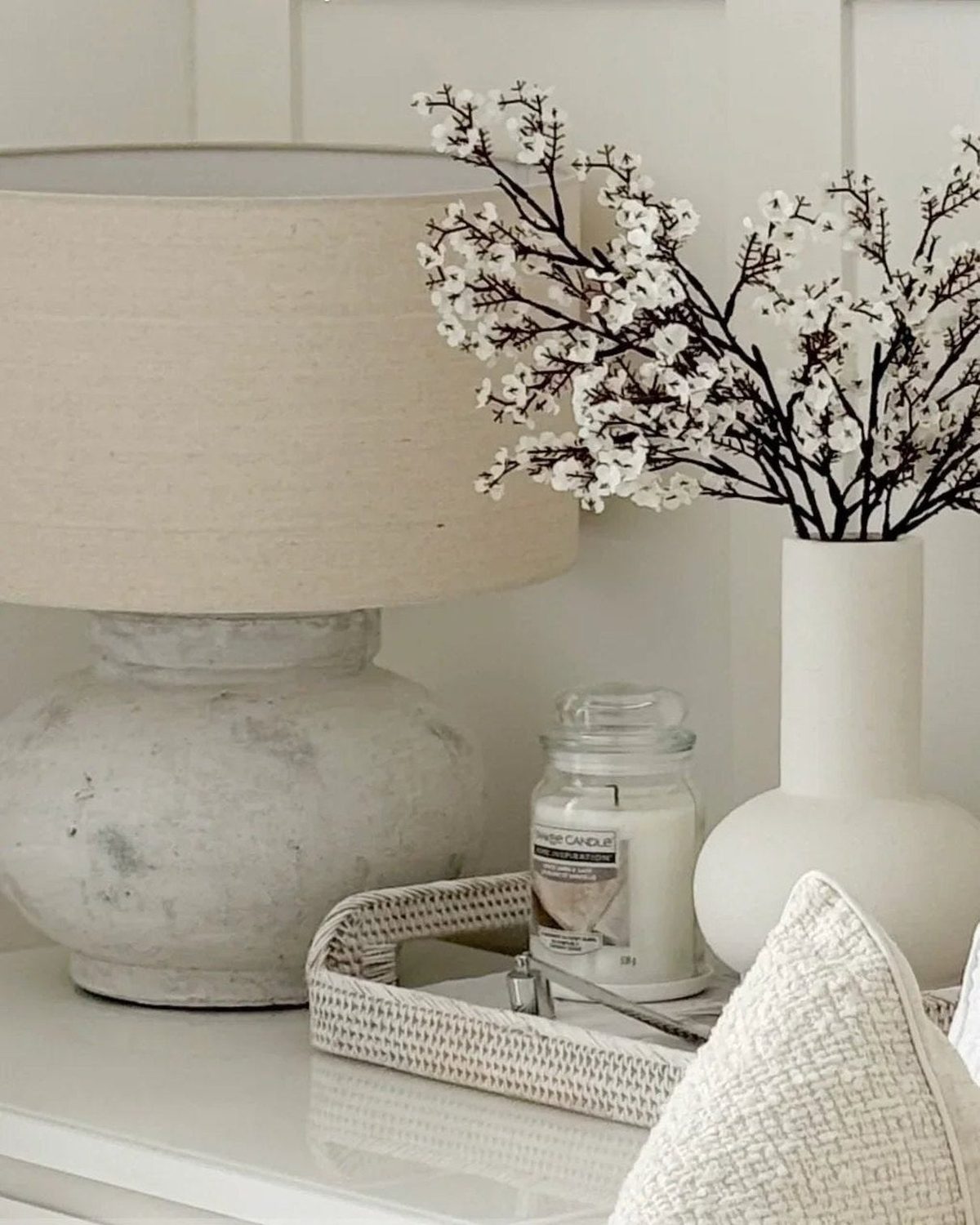 Cream and Brown Artificial Gypsophila Mini Stem – Rustic Autumn Faux Decor - Faux Plants & FlowersFaux Plants & Flowers - Lulu Loves Home