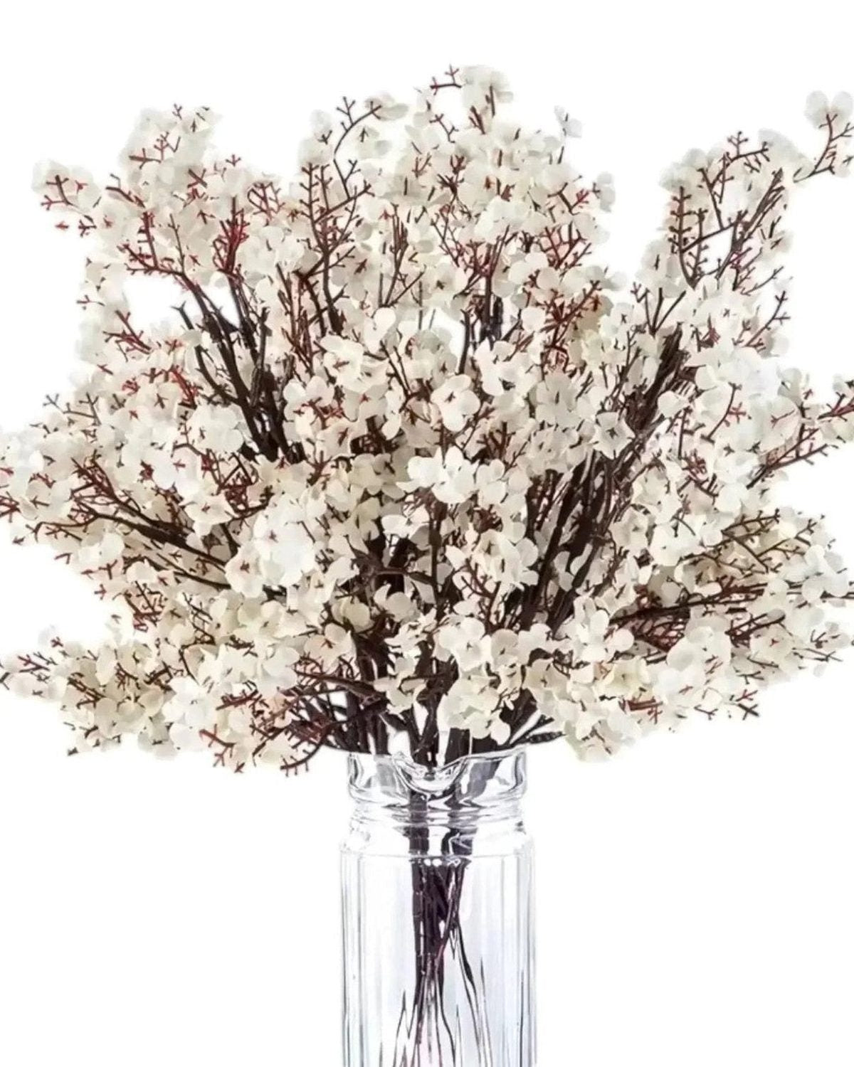 Artificial Cream And Brown Gypsophelia Stem - Standard - Faux Plants & FlowersFaux Plants & Flowers - Lulu Loves Home