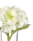 Artificial Mini White Hydrangea Stem In A Glass Bud Vase - Faux Plants & FlowersFaux Plants & Flowers - Lulu Loves Home