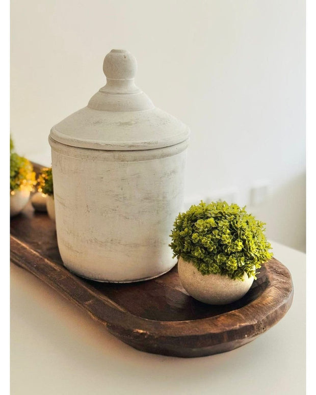 Artificial Potted Small Dark Green Hebe Plant