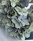 Set of artificial short dusky blue hydrangea stems by Starlight Express, showcasing vibrant, realistic hydrangea blooms for floral arrangements.