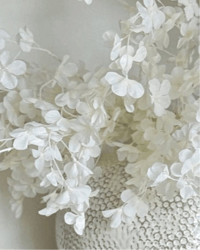 Artificial White Blossom Stems - Set of Three