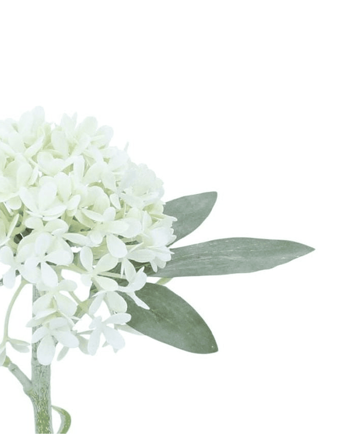 Artificial White Mini Hydrangea Stem - Set Of Three