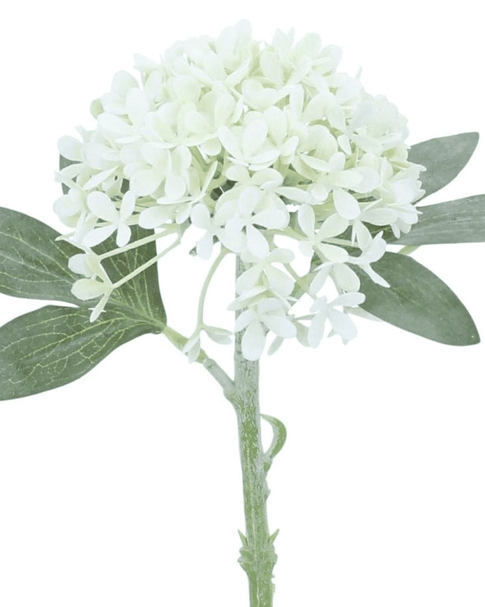 Artificial White Mini Hydrangea Stem - Set Of Three