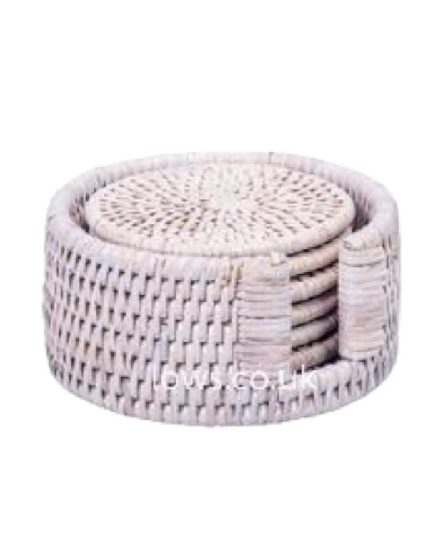 Artisan Weave - Rattan Coaster Set & Holder - Lulu Loves Home Lulu Loves Home 
