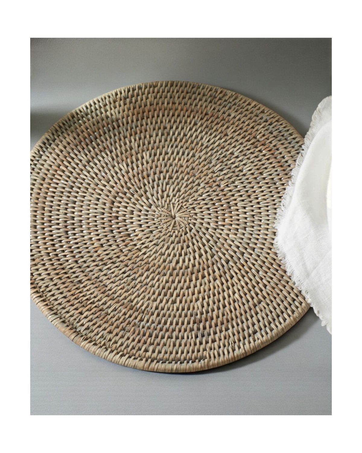 Artisan Weave Rattan Round Placemats - Set of Two