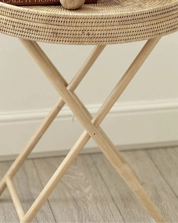 Artisan Weave - Rattan Round Tripod Side Table
