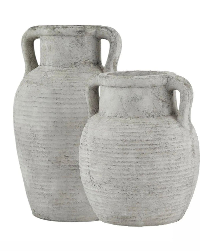 Neutral Stone Amphora Vase - VasesVases - Lulu Loves Home