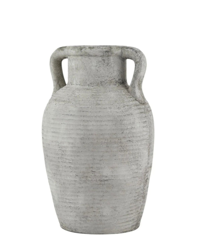Neutral Stone Amphora Vase - VasesVases - Lulu Loves Home
