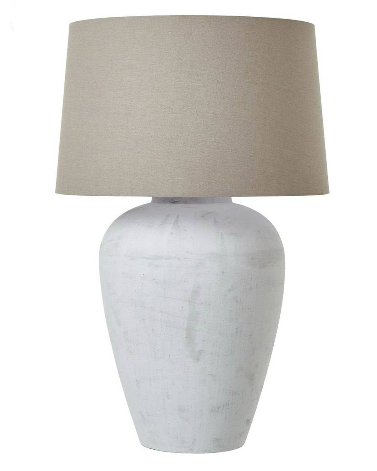 Athena Stone Natural Ribbed Lamp