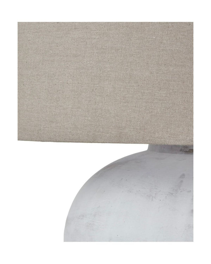 Athena Stone Natural Ribbed Lamp