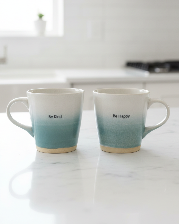 Teal Blue Stoneware Mug