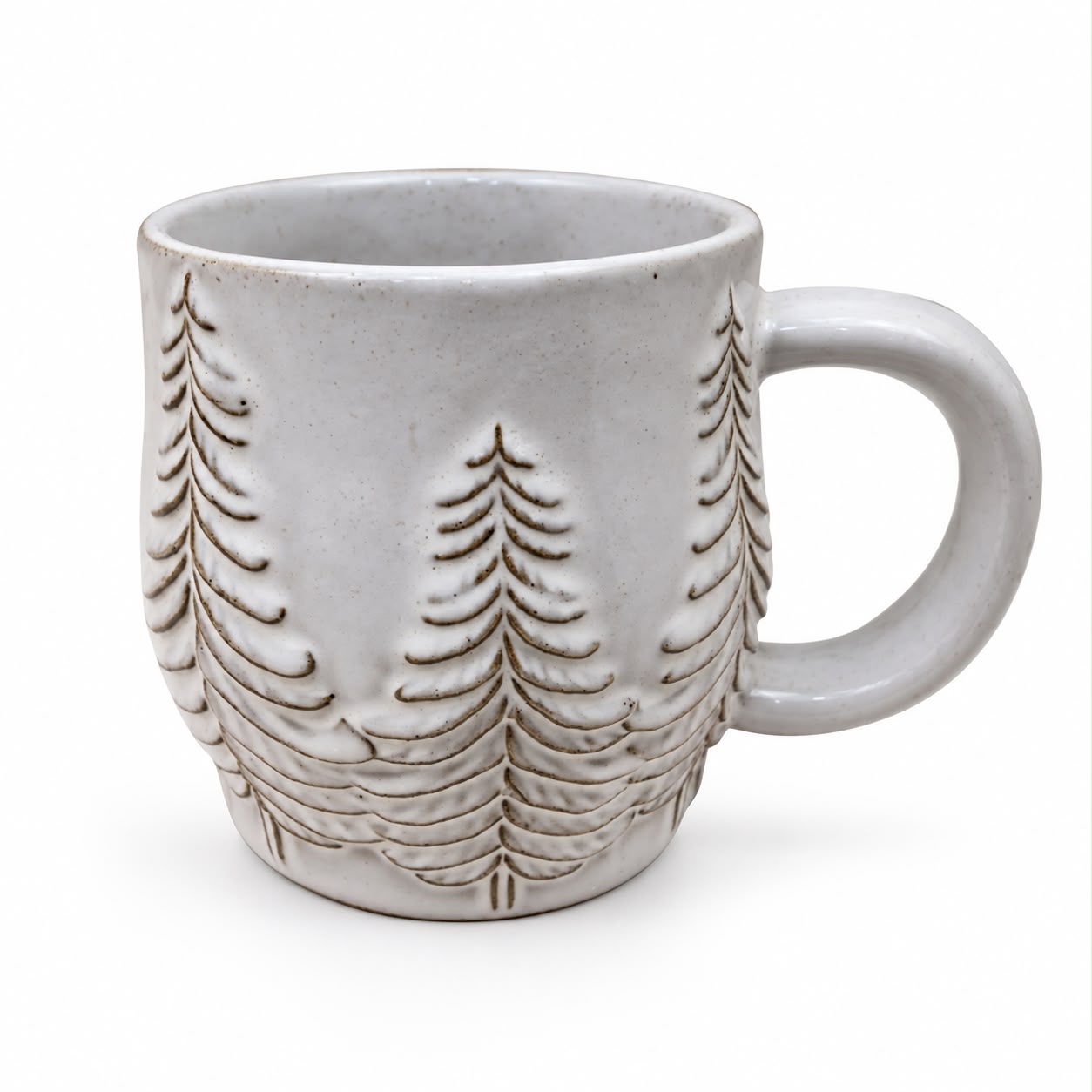 Embossed Frosted Pine Trees Mug