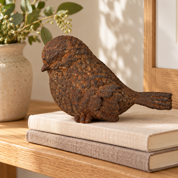 Large Rust Birds Decorative Figures