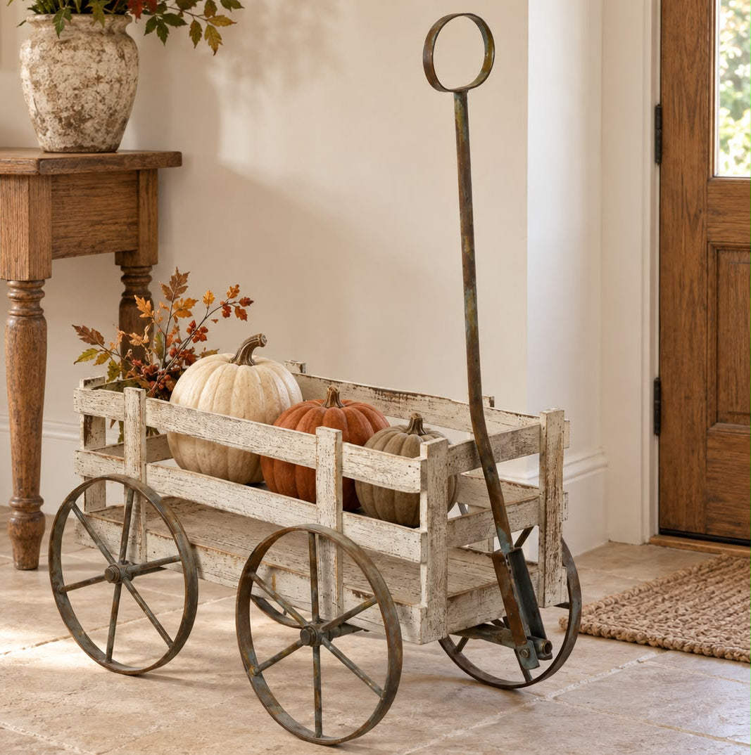 Wooden Market Flower Cart